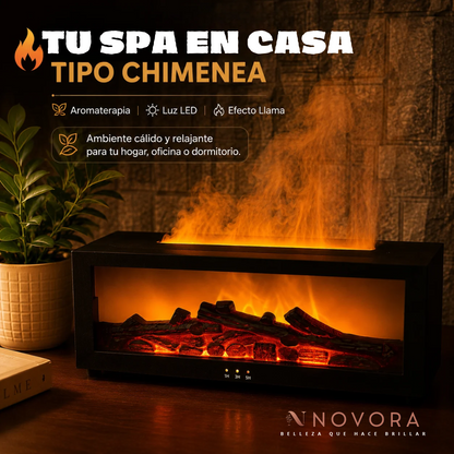 Humidificador Tipo Chimenea - Efecto Llama
